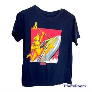 Boys Navy Blue "Fortnite" Tee Size 14 (Fits Like Boys 10)